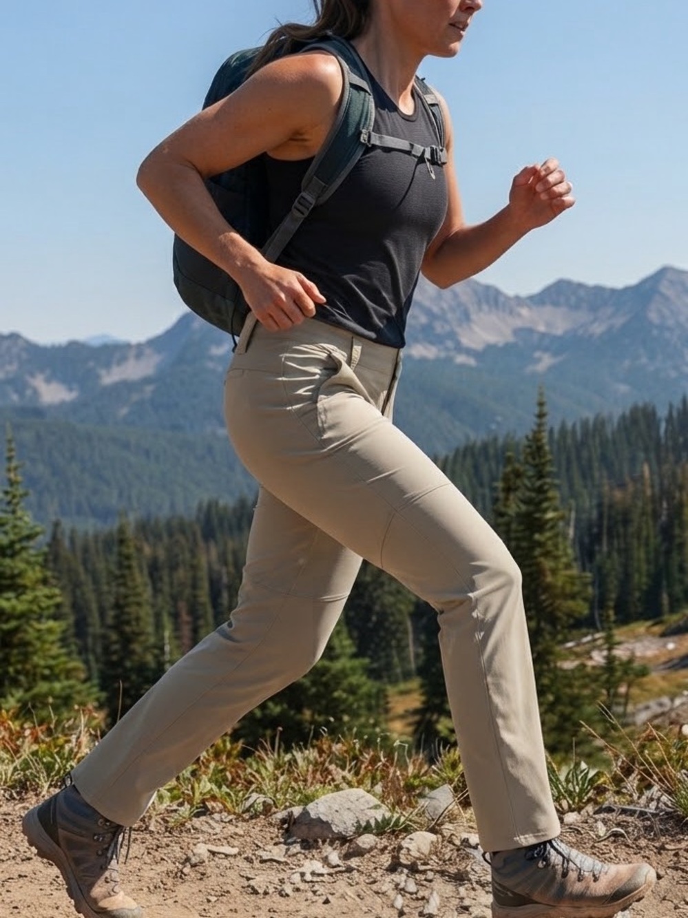 Columbia Outdoor Trail Hiking Pants Tan Neutral Minimalist Core Size 8